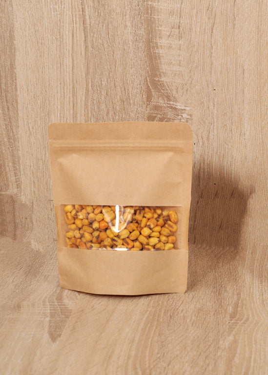 Kraft ziplock with transparent window (price for pack of 25)