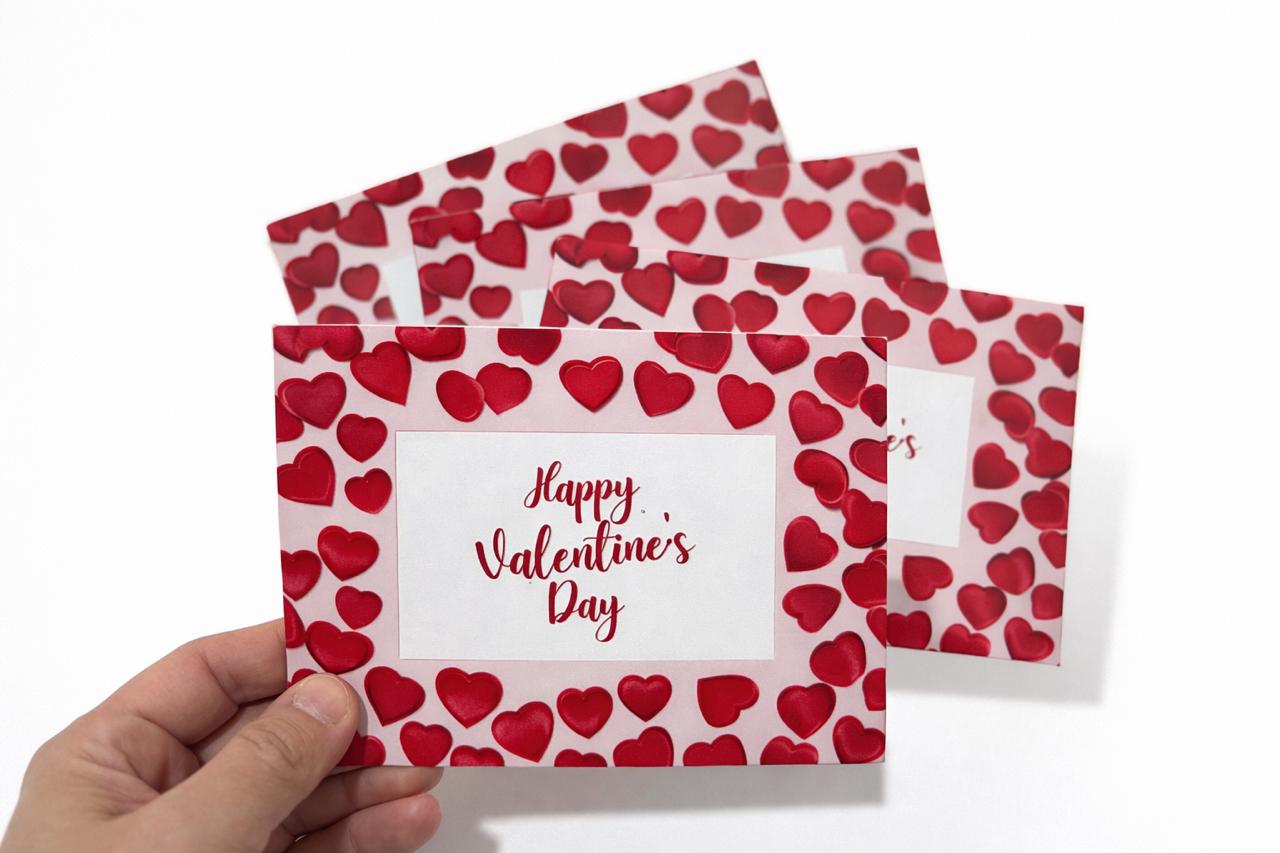 Happy valentines card ( pack 4)