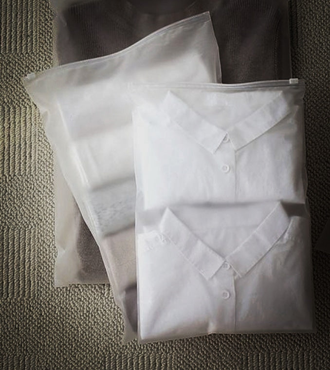 Frosted ziplock bags