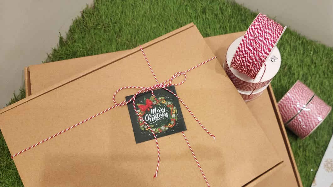 Red and white Christmas rope