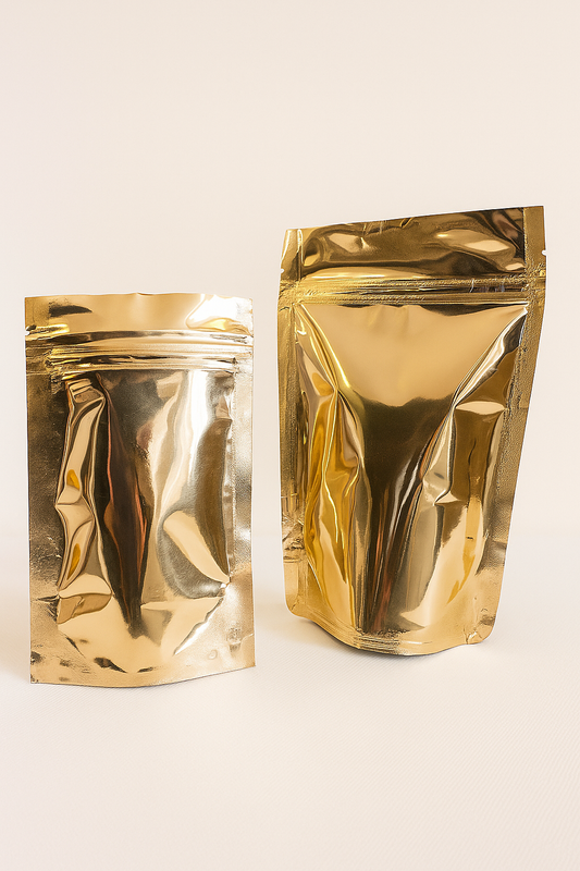 Gold ziplock bags (Pack of 25)