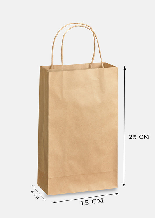 Brown Kraft Bags With Hand (price for pack of 25)