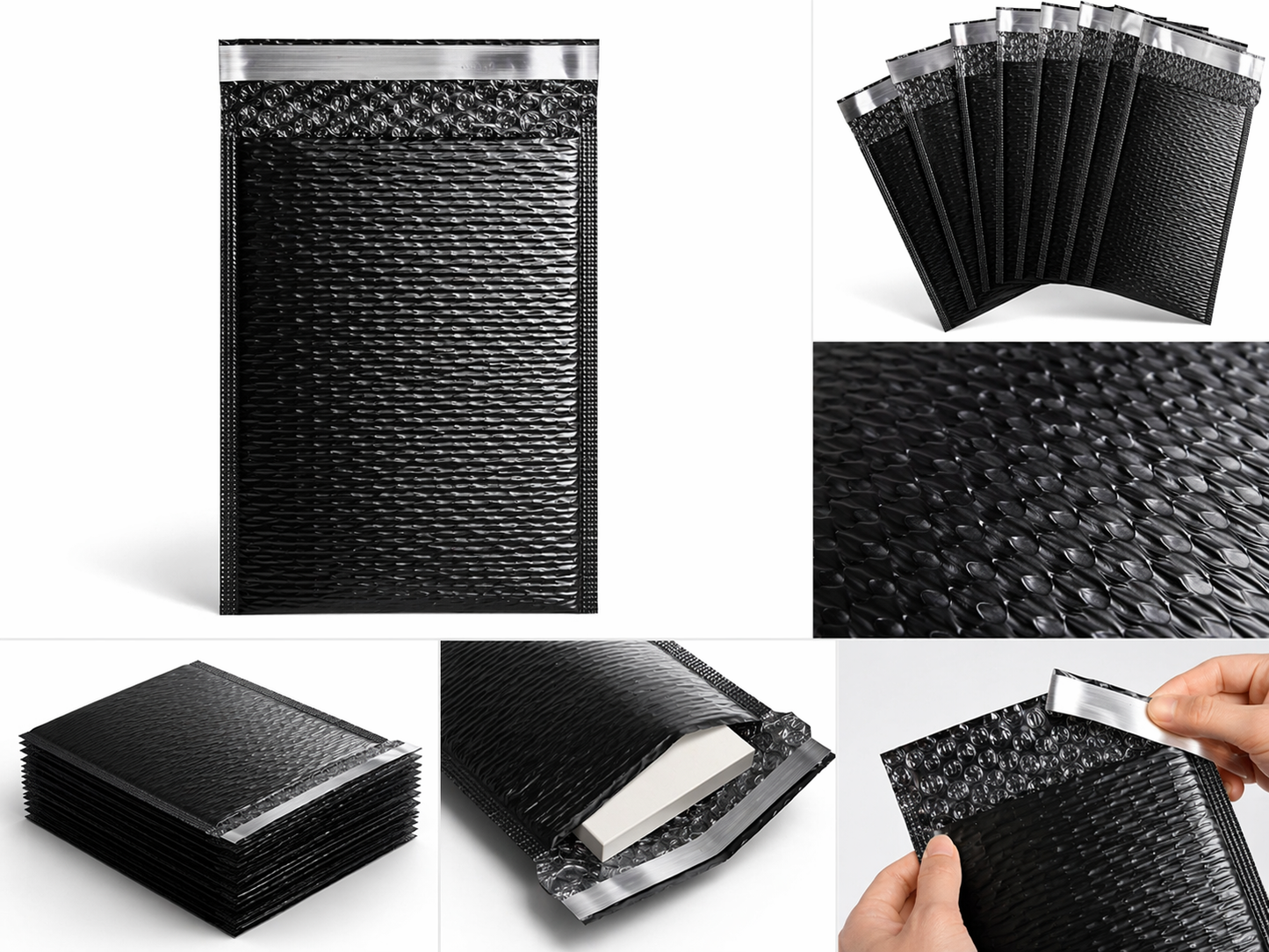 Black Bubble Mailer Bags