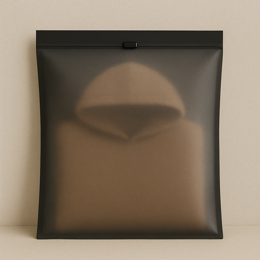 Frosted ziplock bags 1 side black and 1 side frosted أكياس ملابس وجه أسود ووجه مصنفر