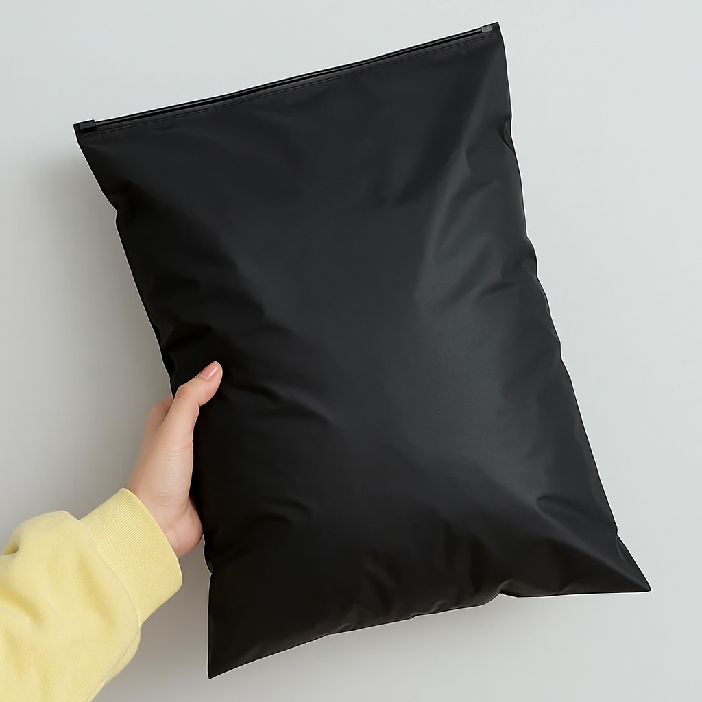 Black Frosted Ziplock bags ( pack of 25 bags)
