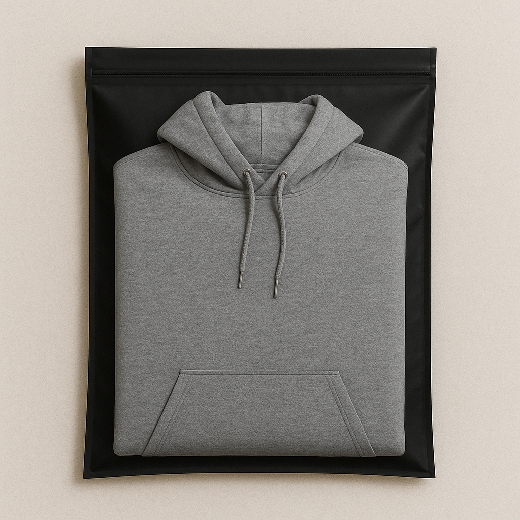 Black Frosted Ziplock bags ( pack of 25 bags)