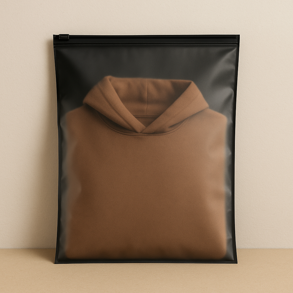 Black Frosted Ziplock bags ( pack of 25 bags)