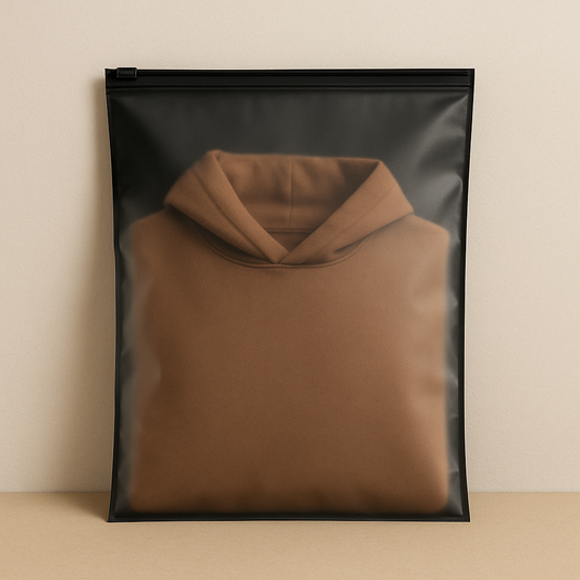 Black Frosted Ziplock bags ( pack of 25 bags)