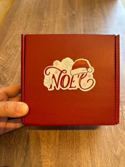 Christmas red box with Noel sticker size 12x12x7