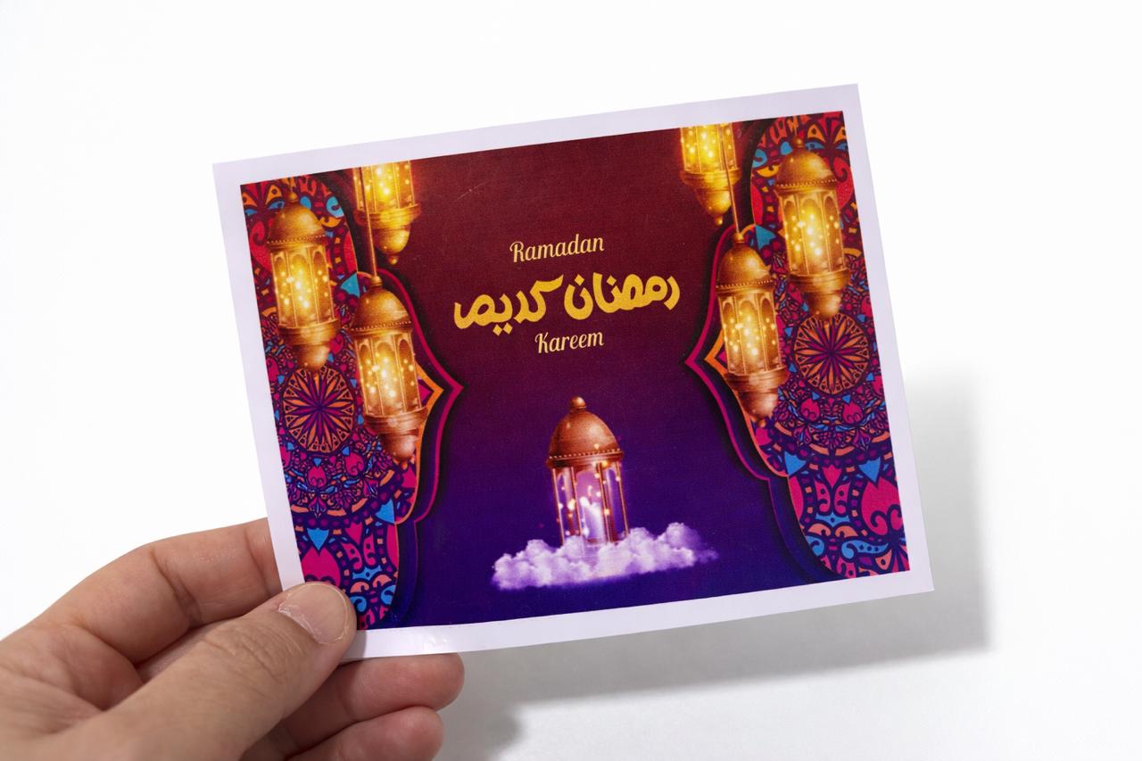 ملصق رمضان مستطيل (عبوة من 8)