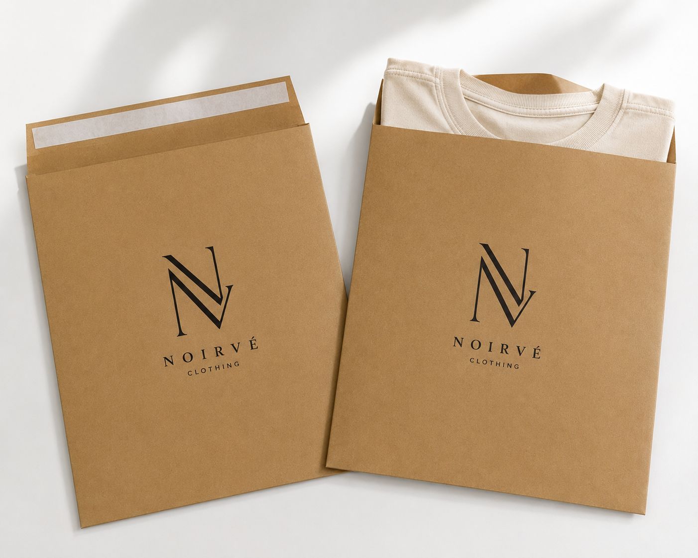 ظرف كرافت للملابس بلزق Sealable kraft envelopes