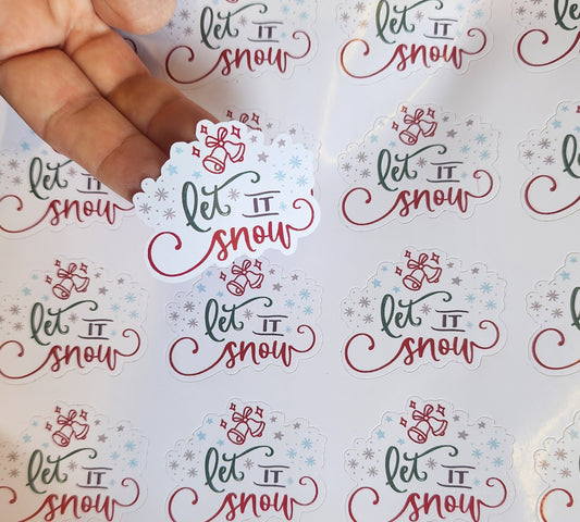 "Let it snow" stickers (Pack of 20)