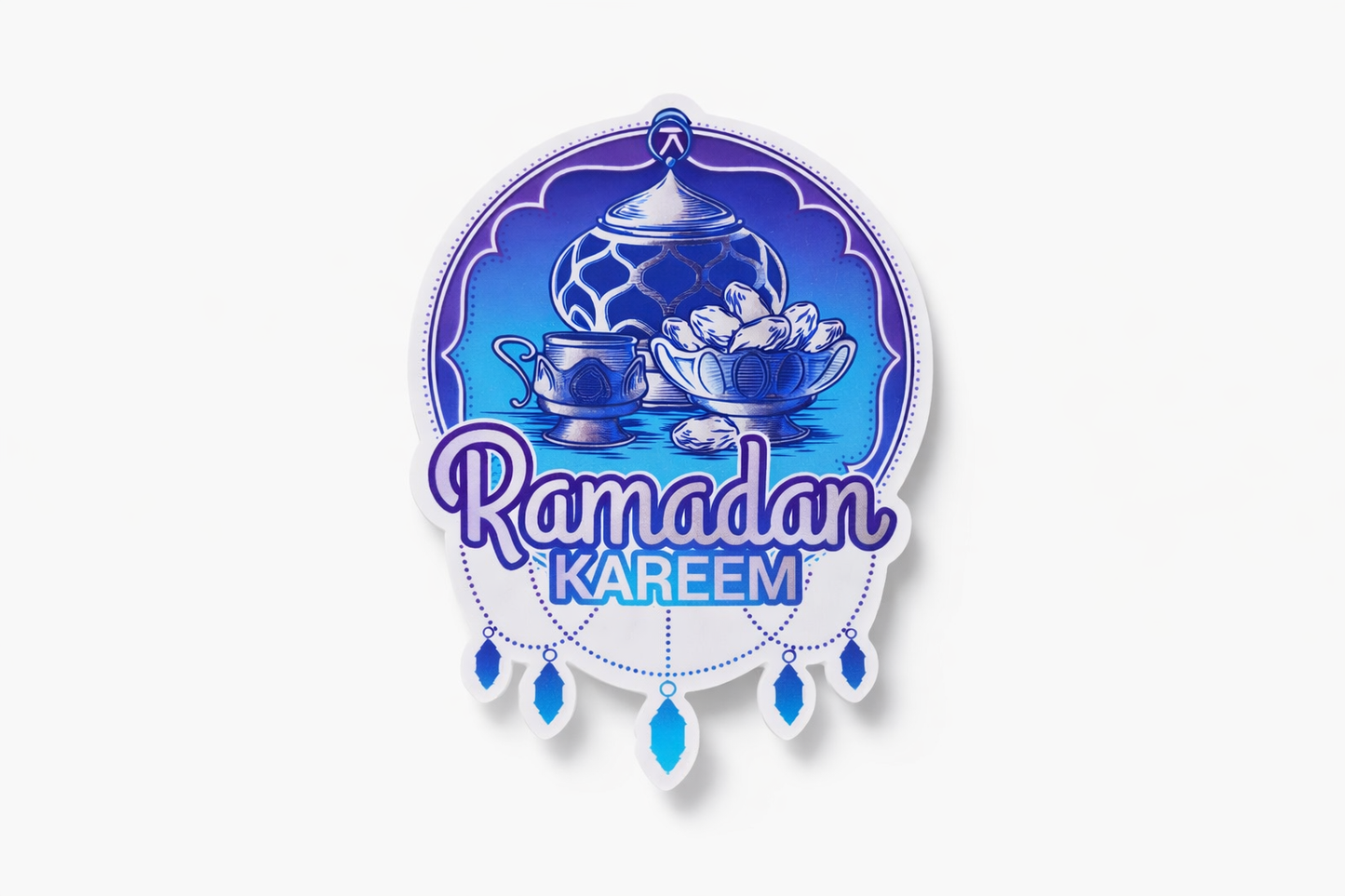 Ramadan blue stickers ( pack of 10)